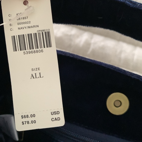 NWT Anthropologie navy blue velvet purse - Picture 9 of 11